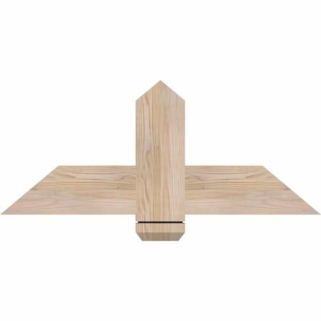 Ekena Millwork Eugene Smooth Timber Gable Bracket, Douglas Fir, 36"W x 15"H x 1 1/2"D x 5 1/2"F, 10/12 Pitch GBW036X15X0206EUG00SDF